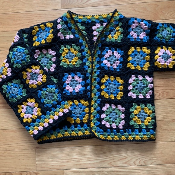 Hand made granny square sweater - Picture 1 of 5